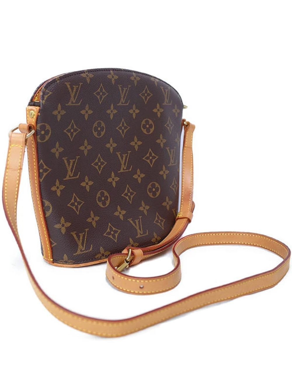 Louis Vuitton Monogram Shoulder Bag Druot Brown